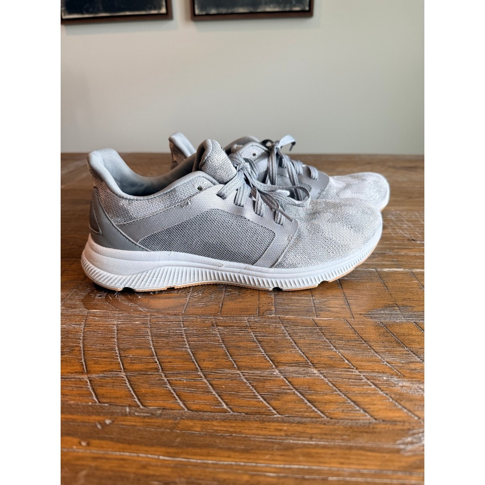 Avia Womens Grey Camo Memory Foam Athletic Sneakers Size 8.5 Running Workout